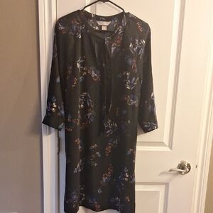 H&M Black Dress with Floral Design